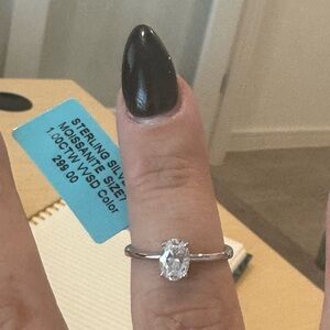 Sterling Silver Moissanite Ring